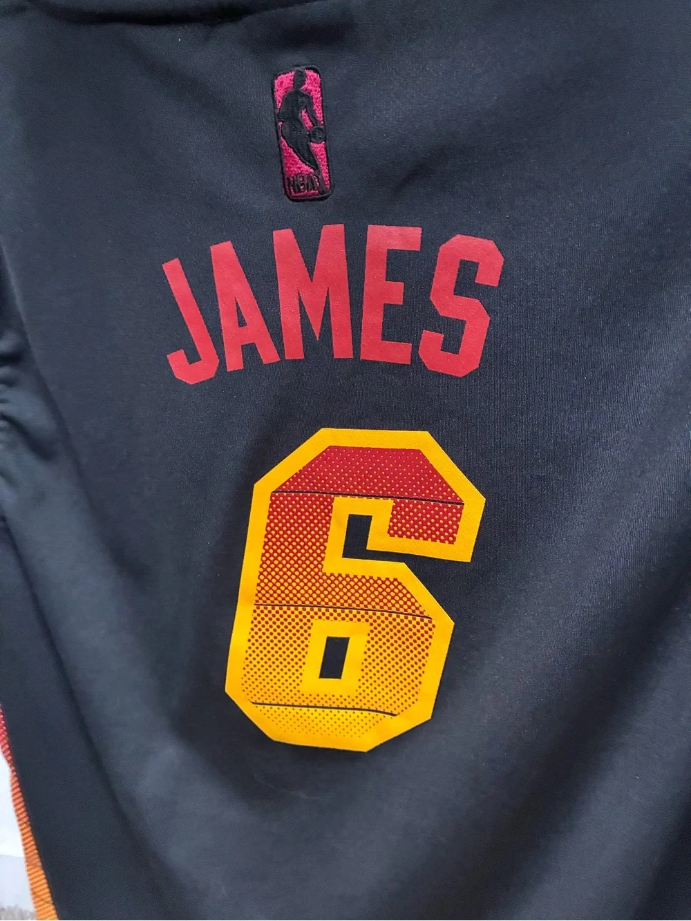 ADIDAS MIAMI HEAT BLACK ORANGE JERSEY LEBRON JAMES #6 2011-2012 (RARE)